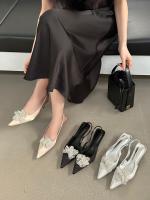 Nuevas Sandalias de Flores con Diamantes de Imitación Estilo de Hada, Viento, Tacón Grueso, Bolsa, Cabeza, Zapatos Individuales Vacíos - details 37