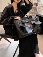 Bolsa de mano Neutral Spice Girl, nueva, de gran capacidad, para viajes diarios, de cuero, estilo punk, con cierre y asa de ala. - details 32