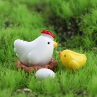 Bonita artesanía DIY, pequeña resina, gallina, pollito, huevo, gallina, decoración de micropaisaje, adorno de estatuilla en miniatura - details 6