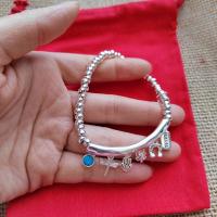 UNOde50-Pulsera de trébol de cuatro hojas con colgante de borla y diseño de niño, herradura, buena suerte - details 4