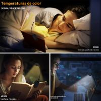 Nuevo clip libro luz lectura escritorio lámpara aprendizaje ojo lámpara LED tres colores oscurecimiento plegable creativa noche luz usb carga - details 2