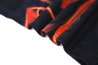 BUNO-Conjunto de dos piezas con estampado de fuego para mujer, chaleco sin mangas con pecho envuelto, minifalda con abertura en la cadera, ropa de calle informal - details 11