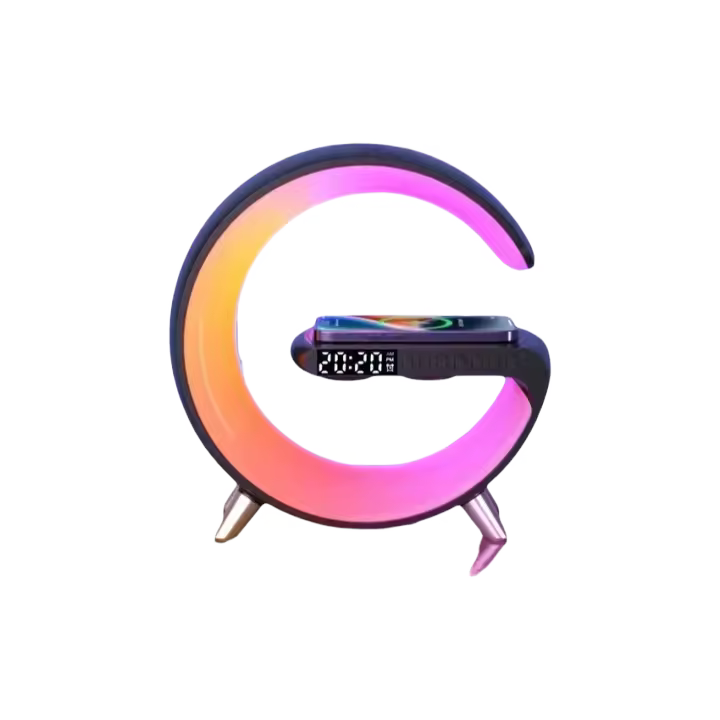 Lámpara De Escritorio RGB Controlada Por APP Con Altavoz Y Cargador Inalámbrico De 15W Estación De Carga Rápida Para iPhone 16 15 Samsung - 1