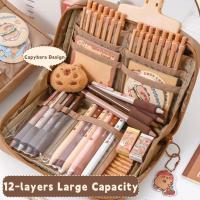 Juego de papelería de capibara de dibujos animados, juego de papelería escolar Kawaii con temática de capibara, muñeco de peluche, Kit de regalo de herramientas para estudiantes de gran capacidad - details 9