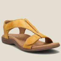 Sandalias Vintage de Punta abierta para mujer, zapatos de cuña de cuero PU, tacón medio, 35-43 talla grande, verano, 2022 - details 3