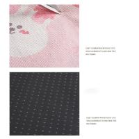 Alfombra refrescante para mascotas con diseño de dibujos animados, resistente a los arañazos, transpirable, antideslizante, de seda de hielo, lavable, para perros y gatos de verano. - details 6