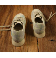 Zapatos hechos a mano de piel de vaca de primera capa con plataforma retro de camuflaje Forrest Gump - details 17