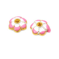 Tapetes de Flores de Brasso Dorado 18K 30PCS Accesorios de Joyería DIY de Alta Calidad - details 5