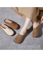 Pantuflas de piel auténtica para mujer, antideslizantes y resistentes a los olores, con suela y superficie suaves, ideales para embarazadas. - details 1