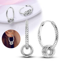 Pendientes de aro de Plata de Ley 925 para mujer, aretes con forma de corazón, luna y estrella, regalos de joyería - details 25