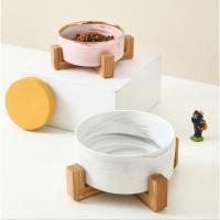 Bol para Mascotas de Cerámica con Soporte de Madera Alimentador y Regador para Perros y Gatos - details 9