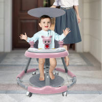 Andador plegable con música para bebé, coche de juguete ajustable, color rosa - details 0