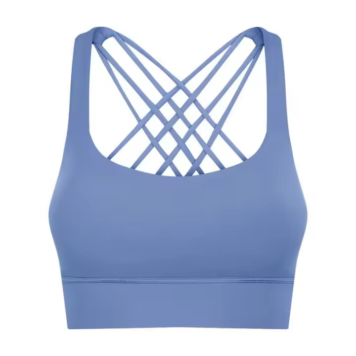 Sujetador Deportivo de Yoga para Mujeres SHINBENE con Correa Cruzada y Almohadilla Plantilla Inalámbrico Top de Entrenamiento Fitness - 1
