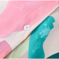 Conjunto de camisa y pantalones con estampado informal para mujer, Top holgado con cuello vuelto y botella única - details 6
