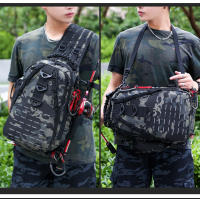 Mochila de pesca de gran capacidad para hombre, bolsa táctica Molle para senderismo, Camping, con caña de fundición de señal láser - details 10