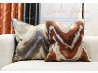 Fundas de Almohada Decorativas Modernas de Lujo Tiras Jacquard Gruesas Moda Nórdica para Sofá - details 3