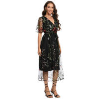 2025 primavera y verano nueva ropa de mujer de gran tamaño vestido de encaje bordado moda y comodidad de las mujeres de verano - details 2