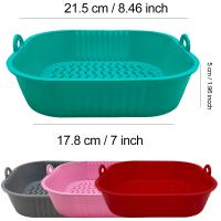 Bandeja de silicona para freidora de aire, molde reutilizable para horno, cesta para Cocina - details 6