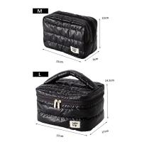 Bolsa de maquillaje de gran capacidad a la moda, almacenamiento multifuncional, bolsa de aseo portátil, organizador de viaje, bolsa de lavado - details 0