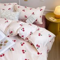 Juego de Cubierta de Edredón Estilo Ins con Diseño Floral Funda de Sábana Plana y Fundas de Almohada sin Relleno para Niños y Niñas Linen de Cama de Twin Single Queen - details 10