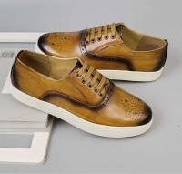 Nueva moda vendedora caliente para los hombres, zapatos de alta calidad con cierre de correa de cuero en capas, zapatos de hombre - details 14