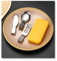 Mini cuchara, tenedor, villa portátil para exteriores, juego de cubiertos de acero inoxidable para senderismo, suministros de cocina para acampar al aire libre, 1/3 piezas - details 1
