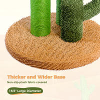 Rascador de Árbol de Gato Cactus Poste Rascador para Gatos pequeño, Rascador de Árbol para Gatos con Pelota de Juguete verde con bola - details 9