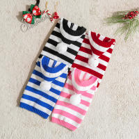 Suéter de punto a rayas para perros y gatos pequeños y medianos, ropa con capucha para mascotas, trajes para cachorros de Navidad, Otoño e Invierno - details 0