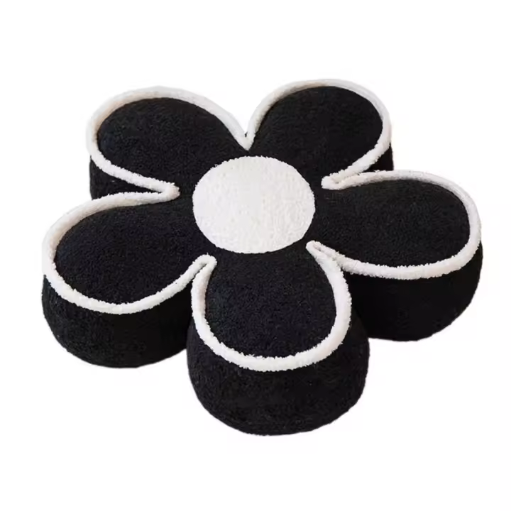 Alfombrilla para asiento, cojín de flores relleno, cojín de felpa suave y grueso, cómoda almohada para asiento de 50CM para dormitorio - 1
