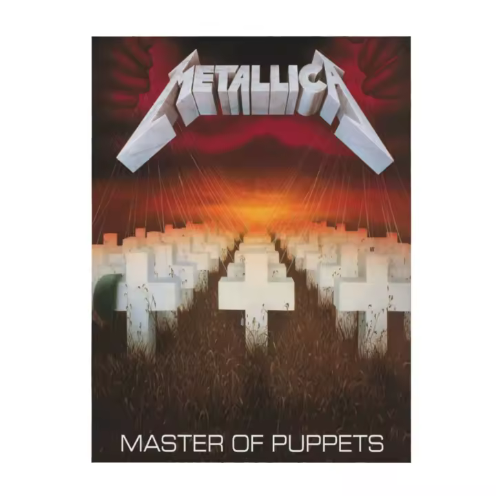Metallica-Manta de franela Master Of Puppets para dormitorio, sofá, sofá - 1