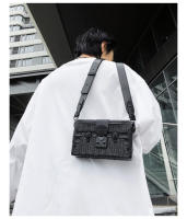 Bolso de caja Bolso cuadrado pequeño Tendencia de la moda de los hombres Bolso bandolera Otoño bolso de hombro para teléfono móvil - details 2