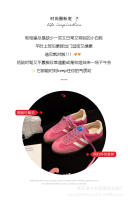 Nuevos zapatos de cuero de vaca rosa para deportes y ocio que aumentan la altura interior - details 1