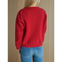 Suéteres de punto holgados de estilo coreano con cuello redondo para mujer, novedad de otoño 2024 - details 9