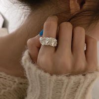 Anillos huecos simples de acero inoxidable para mujer moda geométrica Smiple abierto hecho a mano regalos de joyería para fiesta de alergias novedad de 2023 - details 10