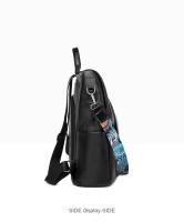 Mochila de Cuero Suave Casual para Mujeres Impermeable, Resistente al Desgaste, Antirrobo con Patrones de Parche Bolsa de Hombro Grande con Lining de Dacron - details 31