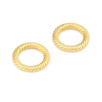 Anillo de Cierre Redondo de Brasso Dorado Mate Joyería de Alta Calidad - details 40