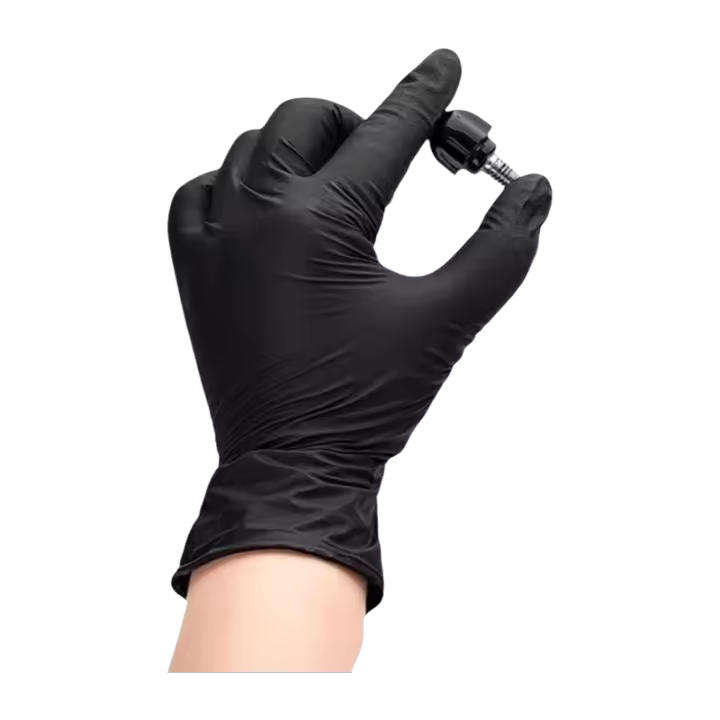 Guantes Desechables De Nitrilo Negro Para Trabajo Látex Libre De Hogar Limpieza Guantes Texturizados Para Mecánico Tatuaje Cabello Tejido Belleza - 1