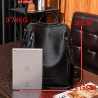 Mochila De piel auténtica para mujer, bolso de viaje de alta calidad, informal, de hombro, 2023 - details 29