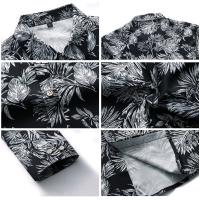 Camisas Casuales para Hombres Impresión de Moda, Elástica, Sin Hierro, Talla Grande - details 18