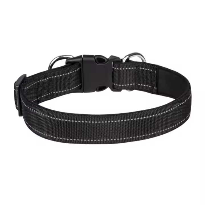 Collar Reflectante para Perros Collar de Nailon Transpirable Acolchado de Neopreno Suave Ajustable para Perros Medianos y Grandes Collar de 25-60cm - 1