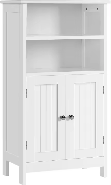 Armario de Baño de Madera Organizador de Almacenamiento con Estante 50x30x92,5cm - 1