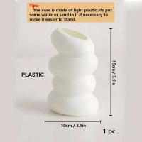 Jarrón de Espiral de Plástico Nórdico 1/2PC Contenedor de Adorno para Hogar - details 5