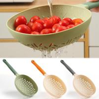Colador grande de silicona para cocina, utensilios de filtro resistentes a altas temperaturas, mango largo, colador de Pasta, colador de drenaje, cuchara de drenaje - details 3
