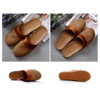 Zapatillas frescas de verano para hombre, zapatillas de vid de lino de suela gruesa antideslizantes para interiores - details 1