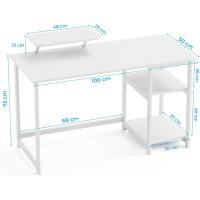 Escritorio de Computadora con Estantes Reversibles Mesa de Oficina para Ahorro de Espacio - details 61