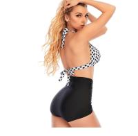 Conjunto de Bikini de Dos Piezas con Talle Alto y Correas, traje de Baño a la Moda para Mujer - details 5
