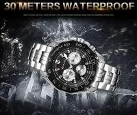 Reloj de Cuarzo CURREN 8077 Resistente al Agua Empresarial Casual con Correa de Acero Inoxidable - details 11
