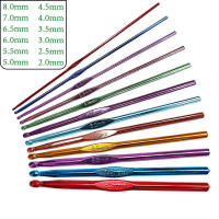 Ganchos de ganchillo de aluminio, agujas de coser, Kit de herramientas para tejer suéter, 1 paquete - details 0