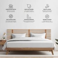 Cabecera de cama de 150 Modelo Osaka |   Cabezal de palillado de madera - details 3