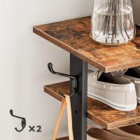 Zapatero, Estante Zapatero, Estantería para Zapatos, Mueble Zapatero de 8 Niveles, con 2 Ganchos, 50 x 28 x 113 cm, para Entrada, Dormitorio, Ahorra Espacio, Blanco - details 14